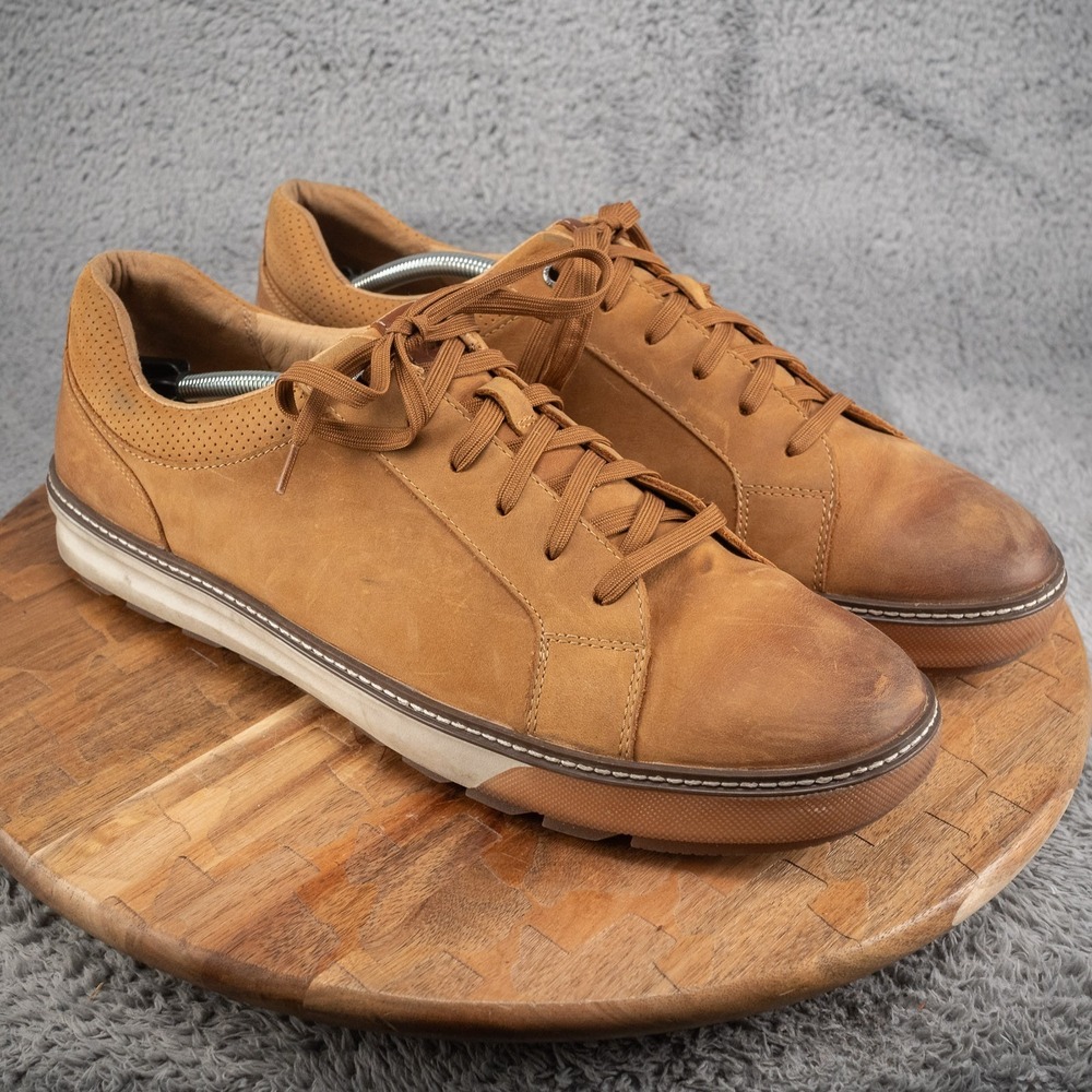 Johnston & Murphy Mens US 13 Shoes McGuffey Lug Lace To Toe Sneakers Distressed